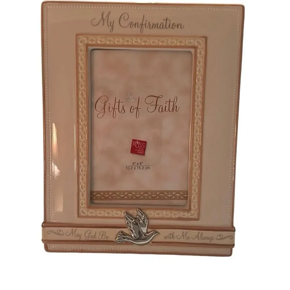 *NEW* Russ Berrie Gifts of Faith Porcelain Confirmation Picture Frame 4
